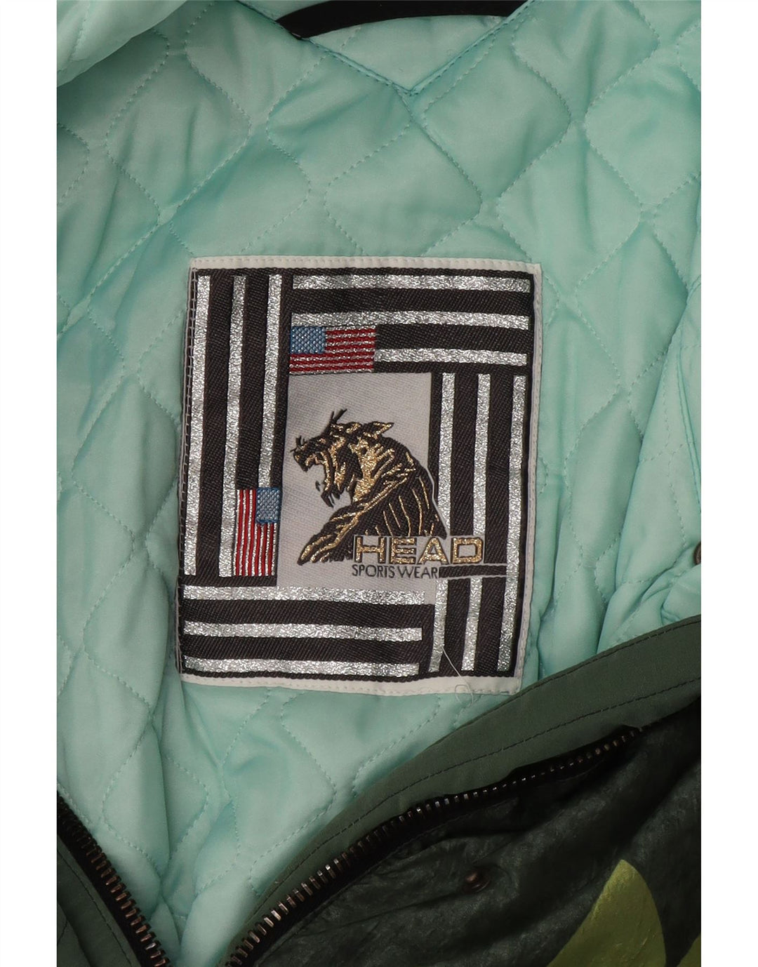 HEAD Chaqueta cortavientos corta para mujer Reino Unido 44 Verde medio Colorblock