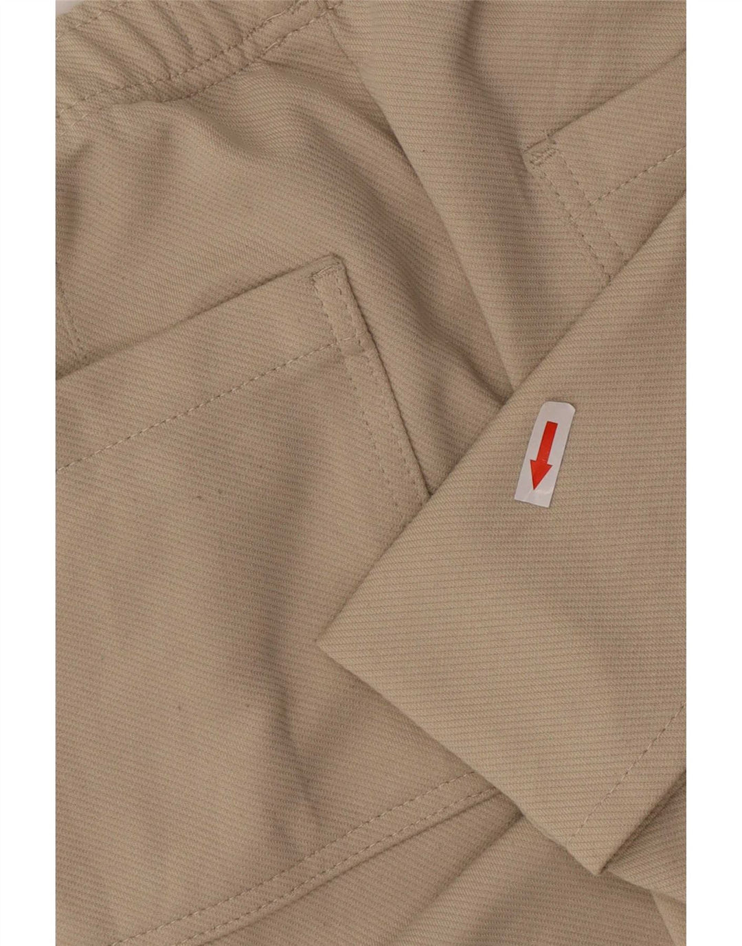 Zara Hombre Pantalones Cortos Casuales Pequeño W27 Poliéster Beige