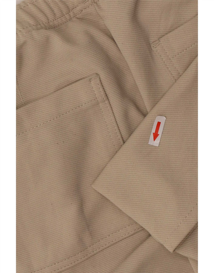 Zara Hombre Pantalones Cortos Casuales Pequeño W27 Poliéster Beige
