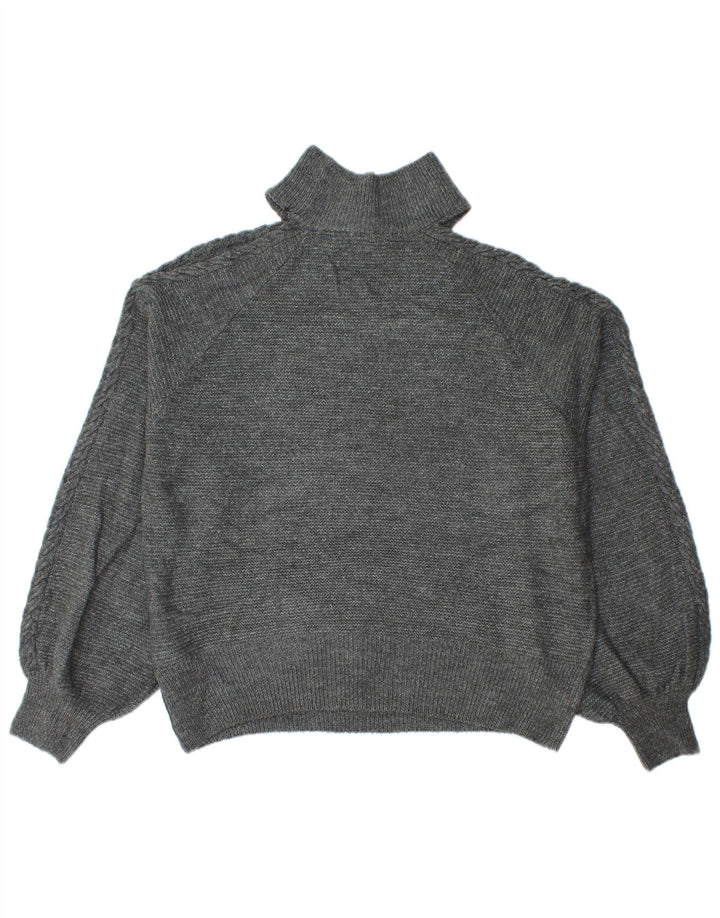 Suéter tipo jersey con cuello alto para mujer de Lipsy UK 46 Poliéster gris grande