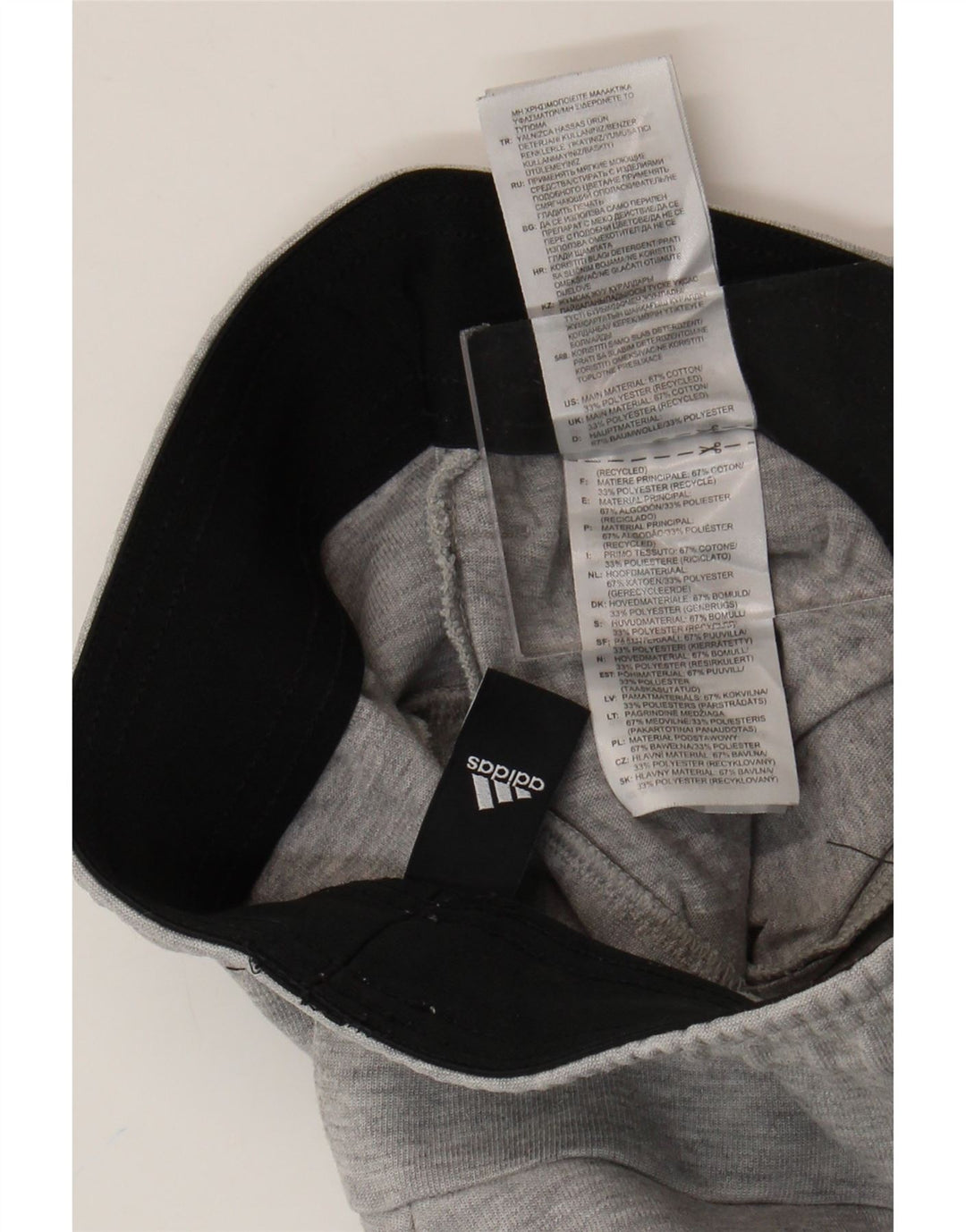 Adidas Hombre Pantalones De Chándal Joggers Pequeño Gris Algodón