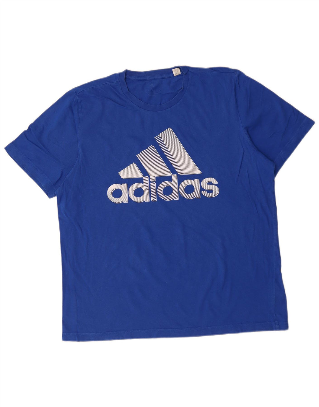 Adidas - Camiseta gráfica para hombre, talla grande, algodón azul