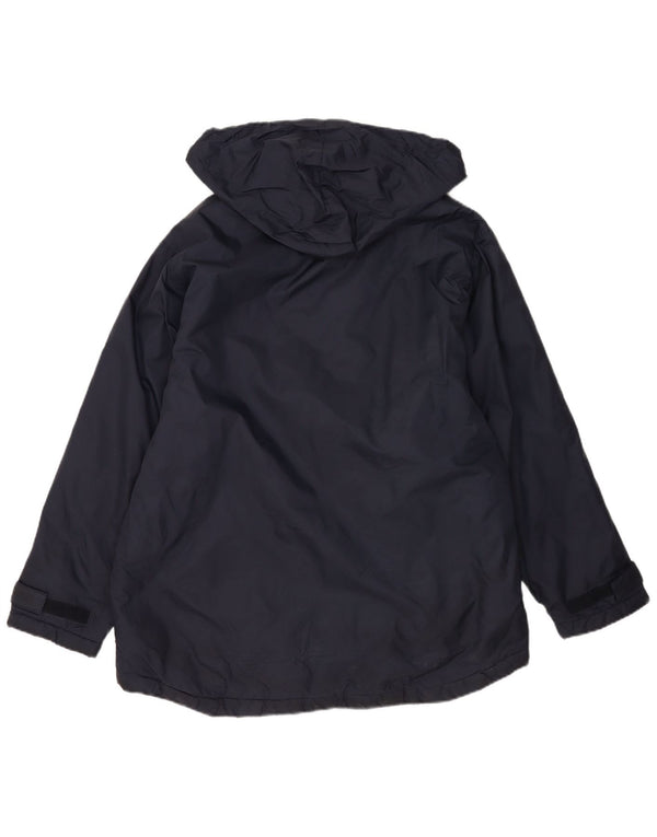 Reebok Chaqueta cortavientos con capucha para hombre UK 40 Large Nylon azul marino