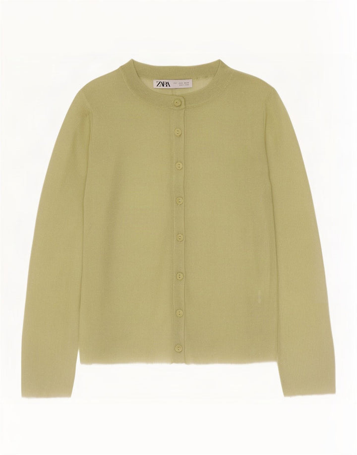 Zara Mujer Suéter Cárdigan Extragrande UK 10 Small Verde