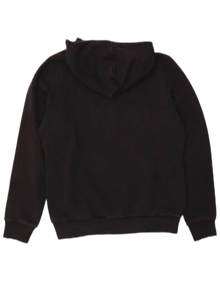 PUMA Jersey con capucha gráfica para mujer UK 14 Medium Black Cotton