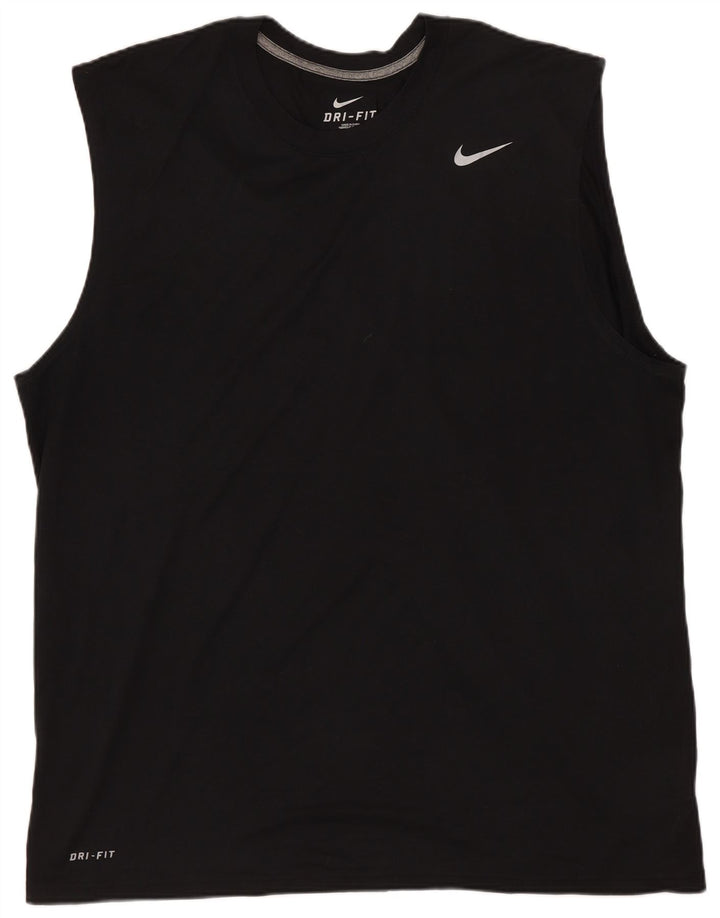Nike - Camiseta sin mangas Dri Fit para hombre XL Poliéster negro