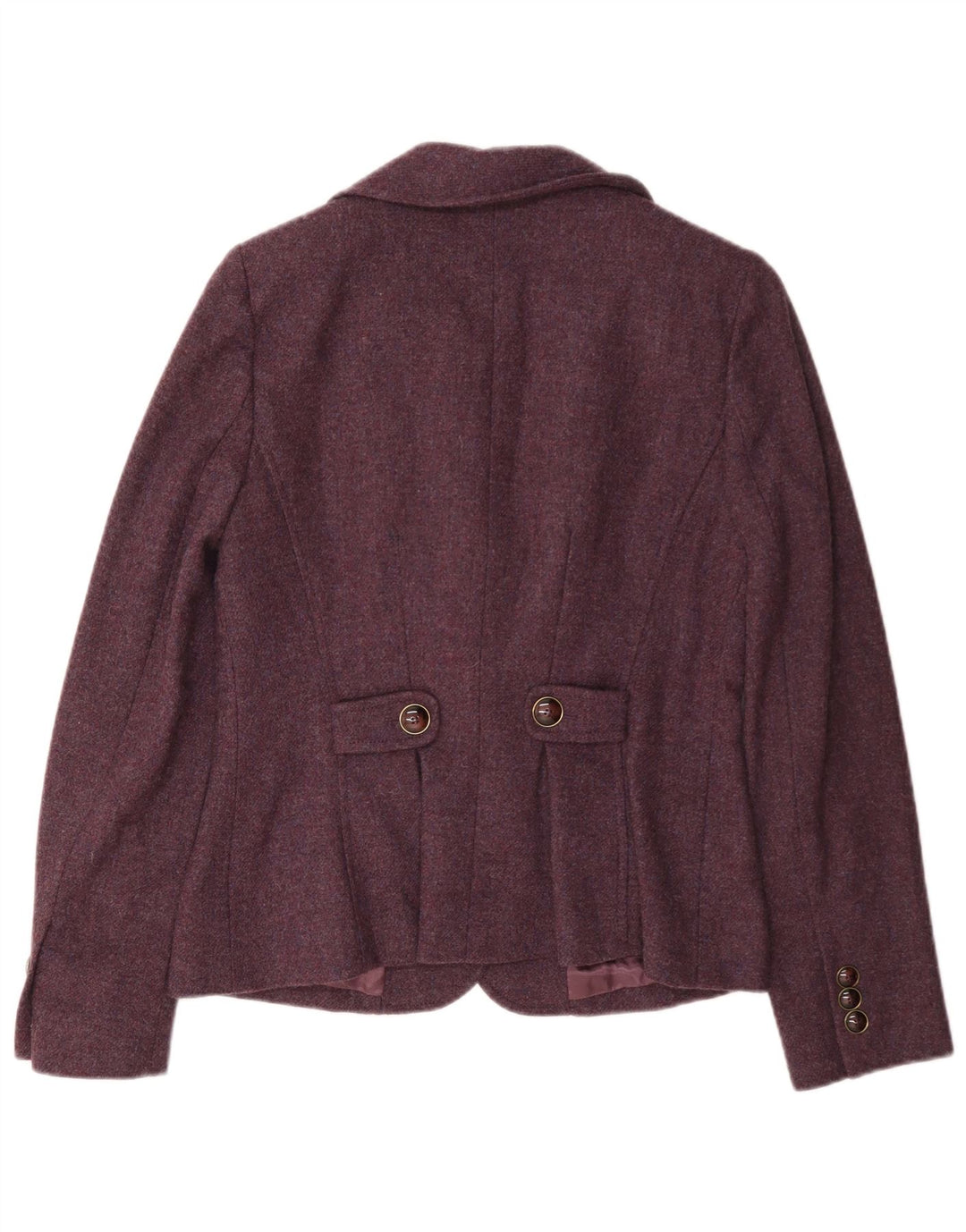 Luisa Spagnoli Chaqueta tipo blazer de 4 botones para mujer IT 44 Lana mediana burdeos