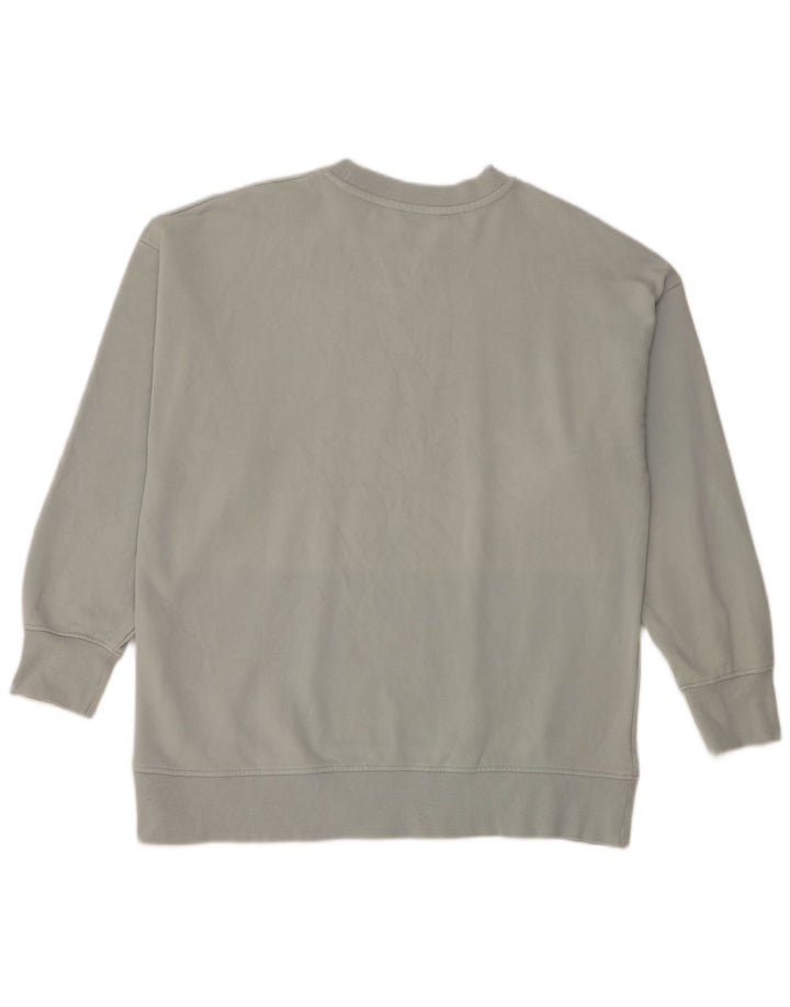 Zara Mujer Sudadera Oversize Jersey UK 10 Small Gris Algodón