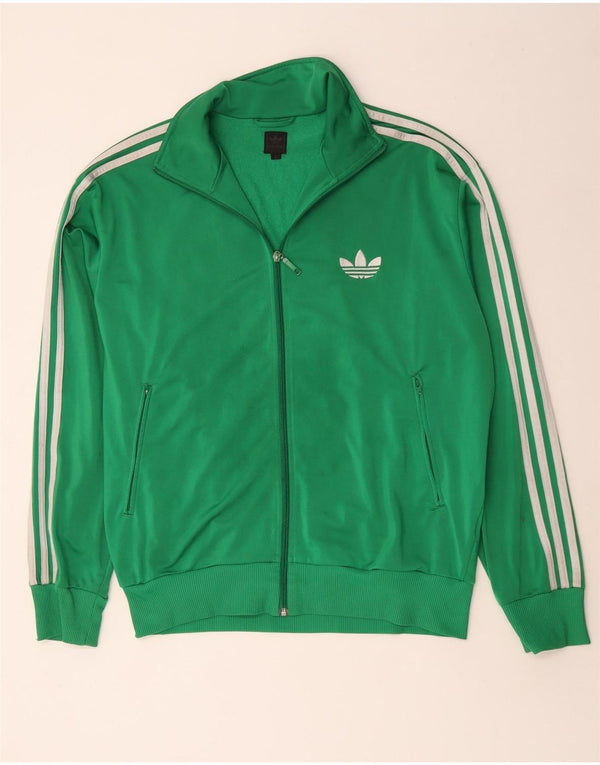 Adidas Hombre Chándal Top Chaqueta Grande Verde Poliéster