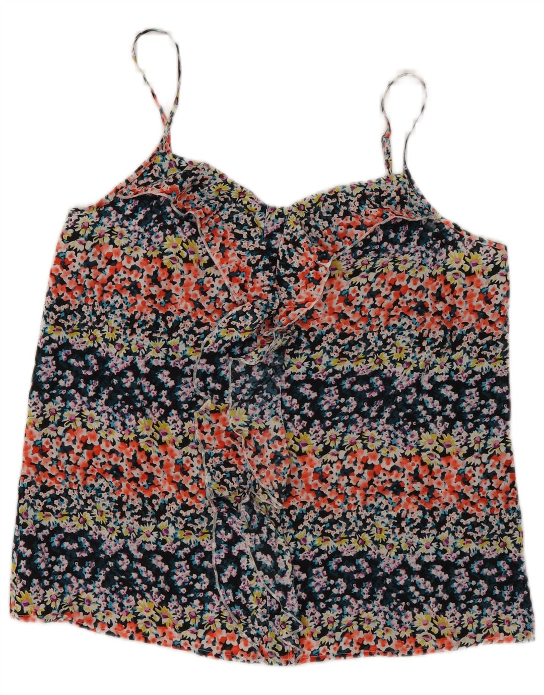 Oasis Top Cami con Volantes en la Parte Delantera para Mujer UK 40 Medium Multicolor Floral