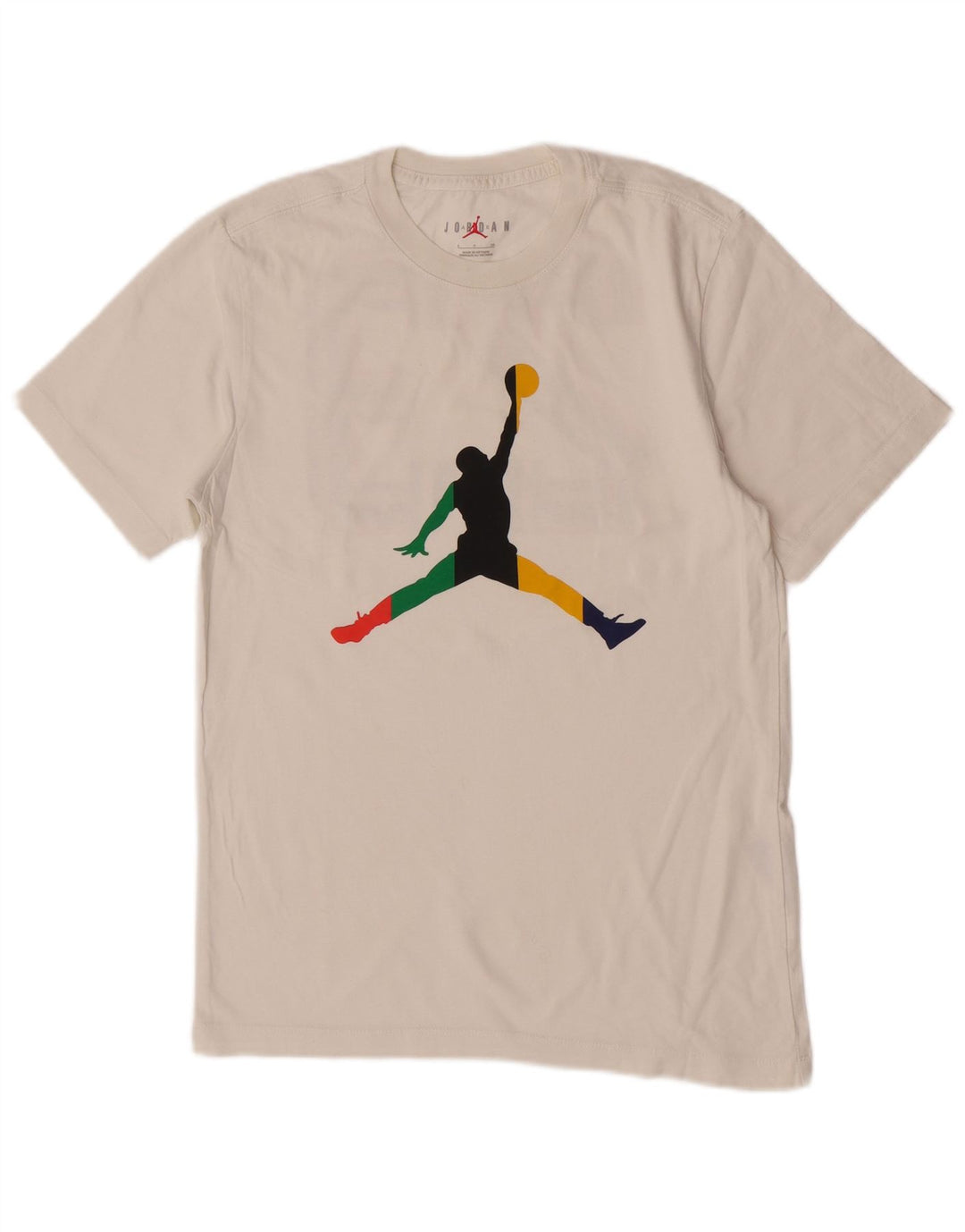 Jordan - Camiseta gráfica para hombre, talla pequeña, algodón blanco