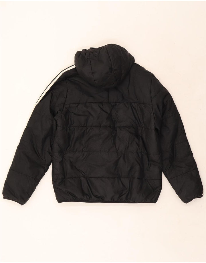 Adidas Chaqueta acolchada con capucha para niño 13-14 años Negro Poliéster