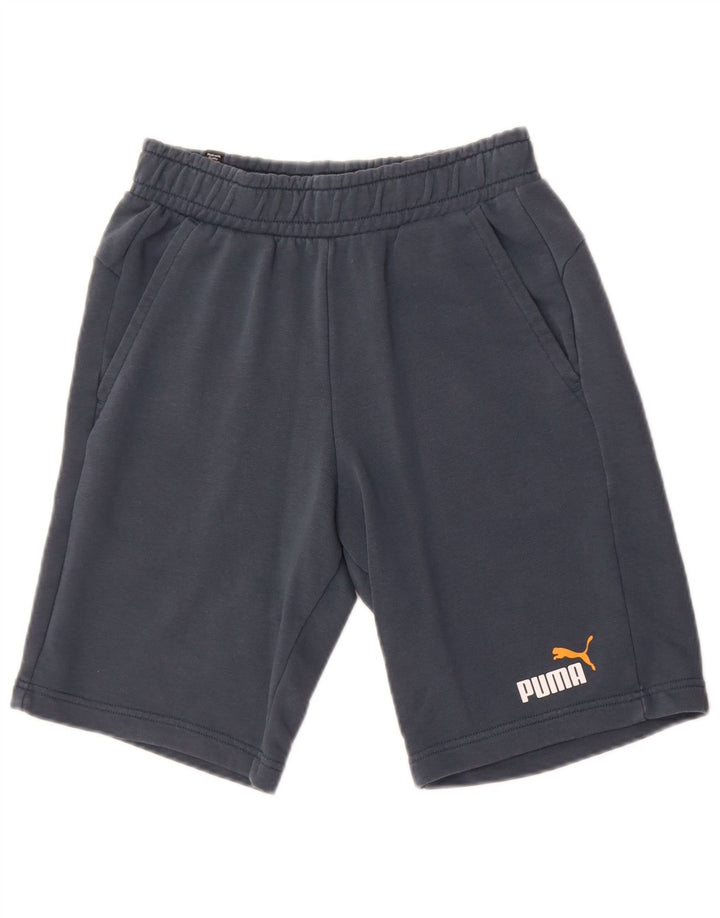 Puma - Pantalones cortos deportivos para hombre, talla pequeña, algodón azul marino