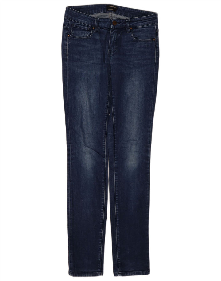 Massimo Dutti Vaqueros Slim Mujer EU 36 XS W26 L32 Azul Marino