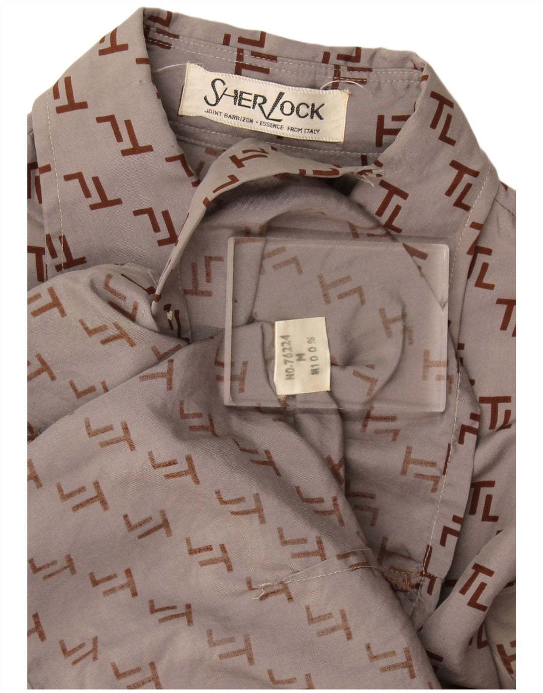 Vintage mujer camisa gráfica Reino Unido 12 gris medio