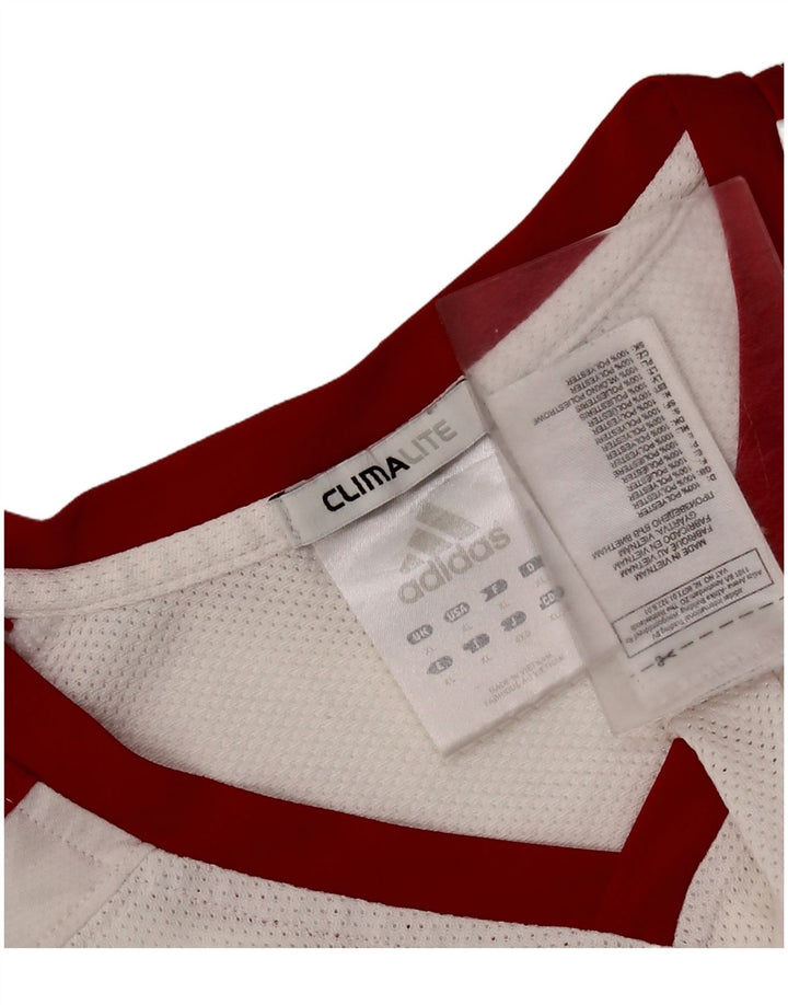 ADIDAS Hombre Climalite Graphic Vest Top XL Blanco Colorblock Poliéster