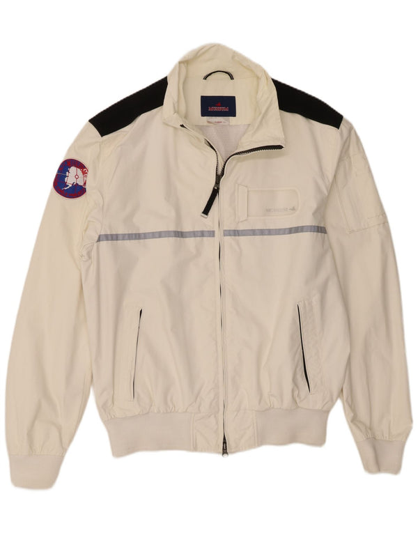 Museum Chaqueta bomber estampada para hombre UK 42 XL Off White Colorblock Poliamida