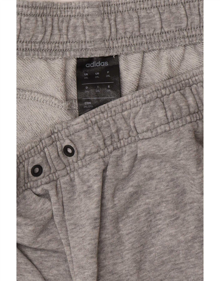 Adidas Pantalones cortos deportivos para hombre 2XL Gris Algodón