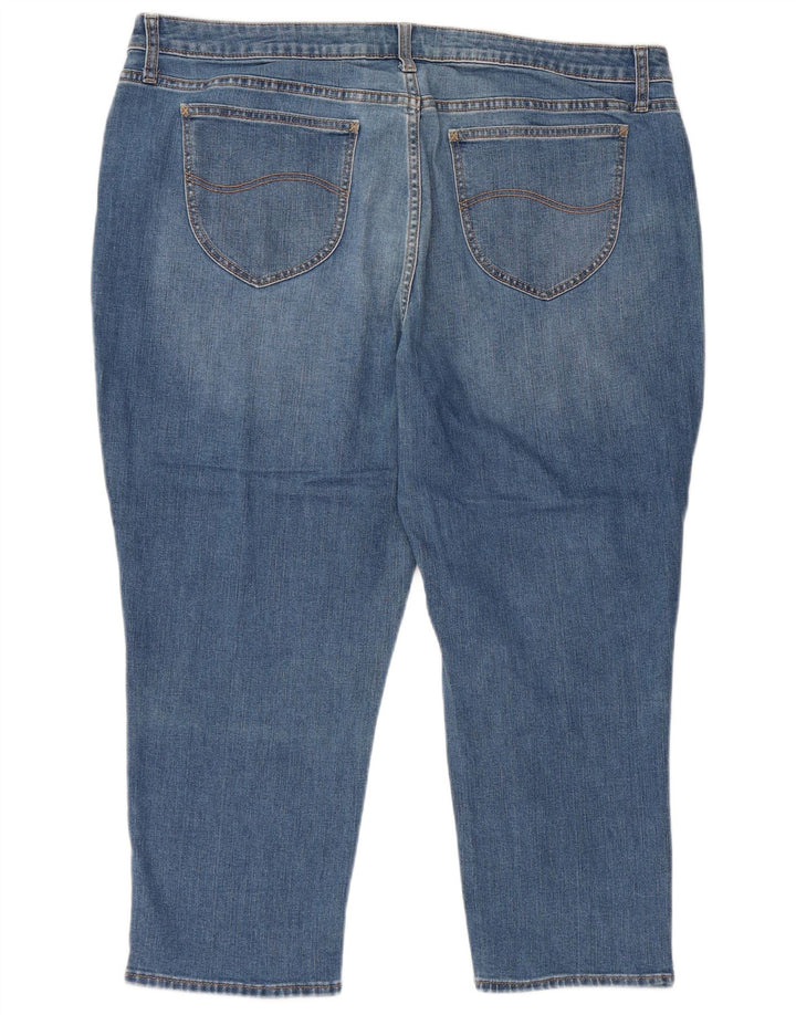 LEE Vaqueros capri de tiro medio para mujer US 20 3XL W40 L23 Algodón azul