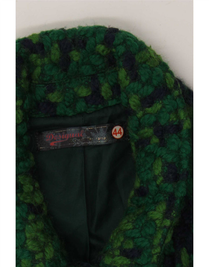 Abrigo Desigual Mujer EU 44 XL Poliéster Geométrico Verde