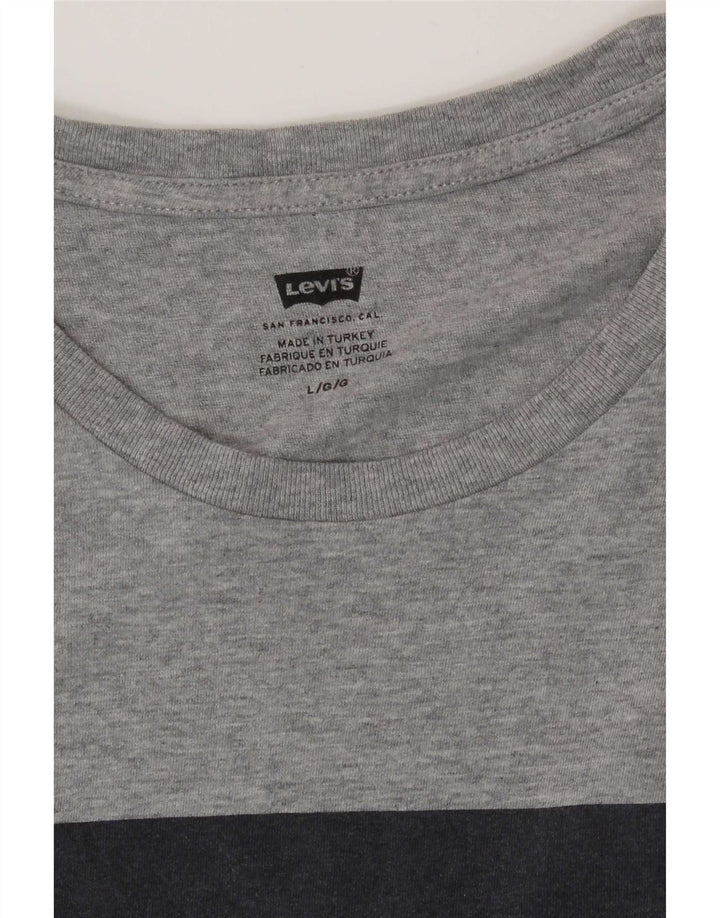 Levi's - Camiseta gráfica para hombre, talla grande, color gris