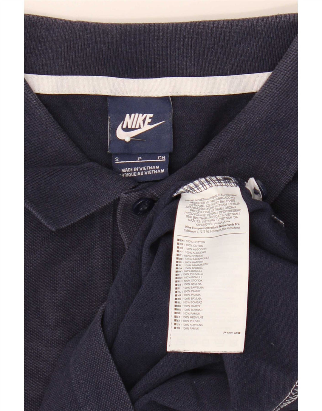 Polo Nike Hombre Pequeño Algodón Azul Marino
