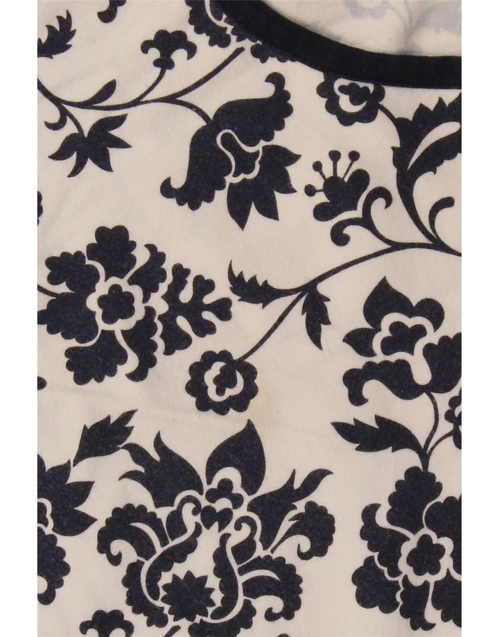 CHAPS Camiseta para Mujer Top UK 40 XL Algodón Floral Blanco