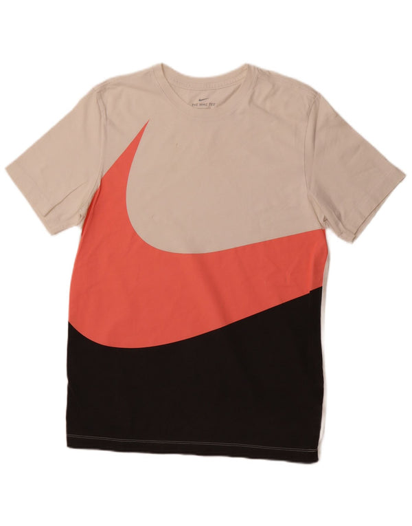 NIKE Hombre Camiseta Gráfica Top Medium White Colorblock