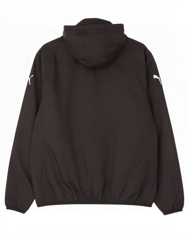 Puma Chaqueta impermeable con capucha para hombre UK 42 XL Nylon negro