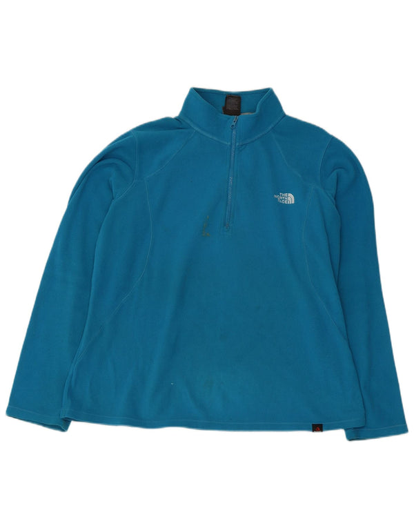The North Face Jersey de forro polar con cuello y cremallera para mujer UK 46 Poliéster azul grande