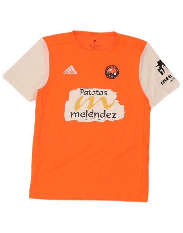 Adidas Mens Club Deportivo Parquesol Graphic Camiseta Top Pequeño Naranja