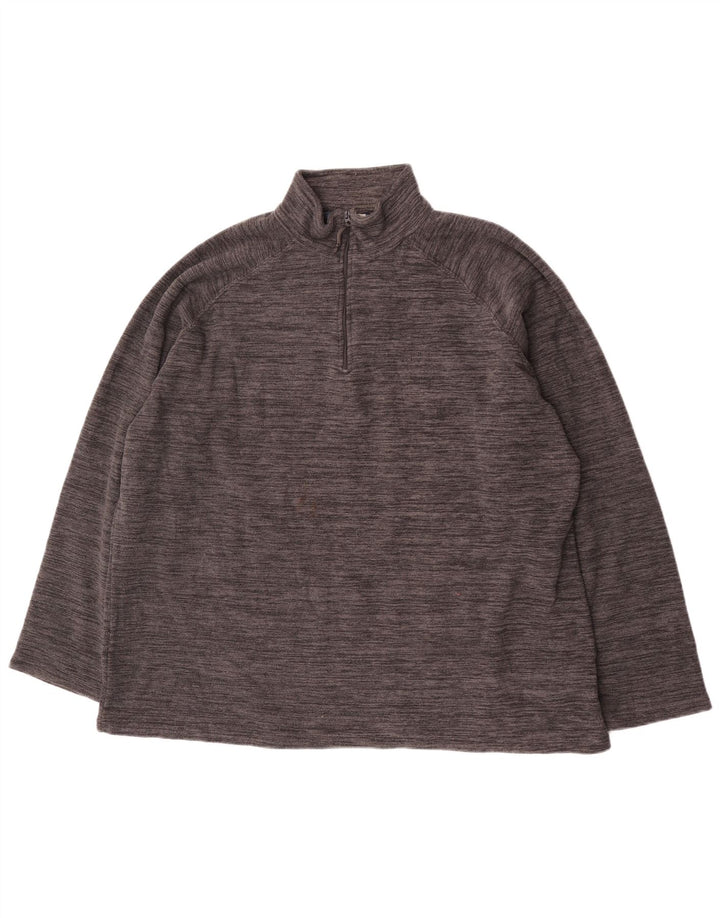Jersey de forro polar con cuello y cremallera para hombre de Mountain Warehouse 4XL Poliéster moteado gris