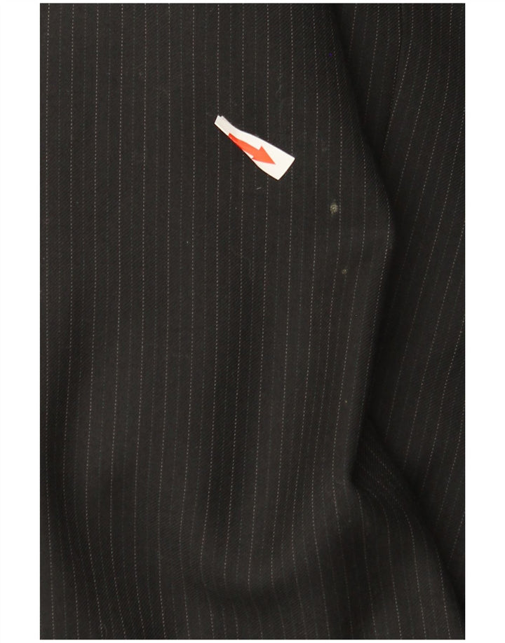 Dockers Chaqueta tipo blazer de 2 botones para hombre IT 50 grande de lana a rayas negras