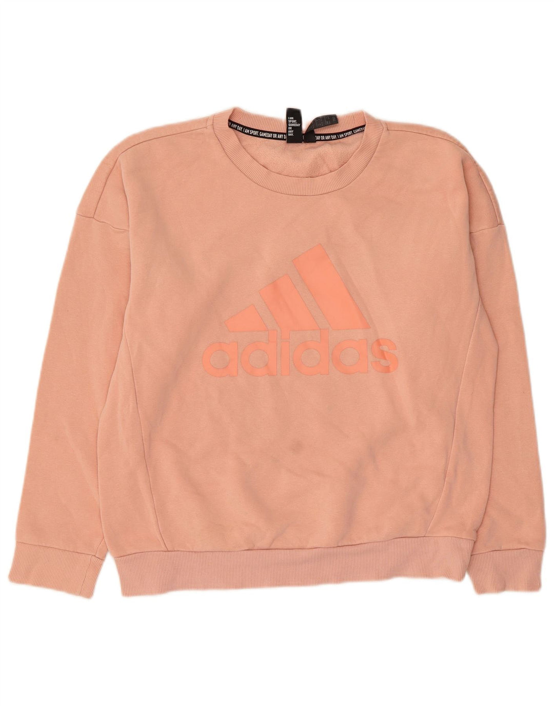 ADIDAS Sudadera gráfica para mujer Jumper UK 12/14 Algodón rosa medio