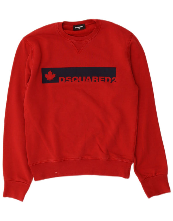 DSQUARED2 Sudadera con estampado gráfico para niño 13-14 años Algodón rojo