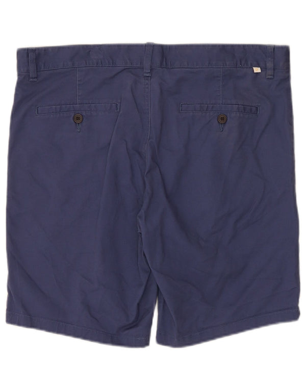 Farah Mens Regular Chino Shorts W34 Grande Algodón Azul