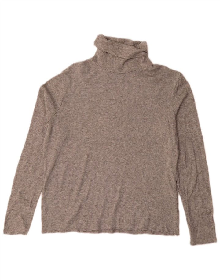 Zara - Jersey con cuello vuelto para mujer, talla 40, talla grande, color gris
