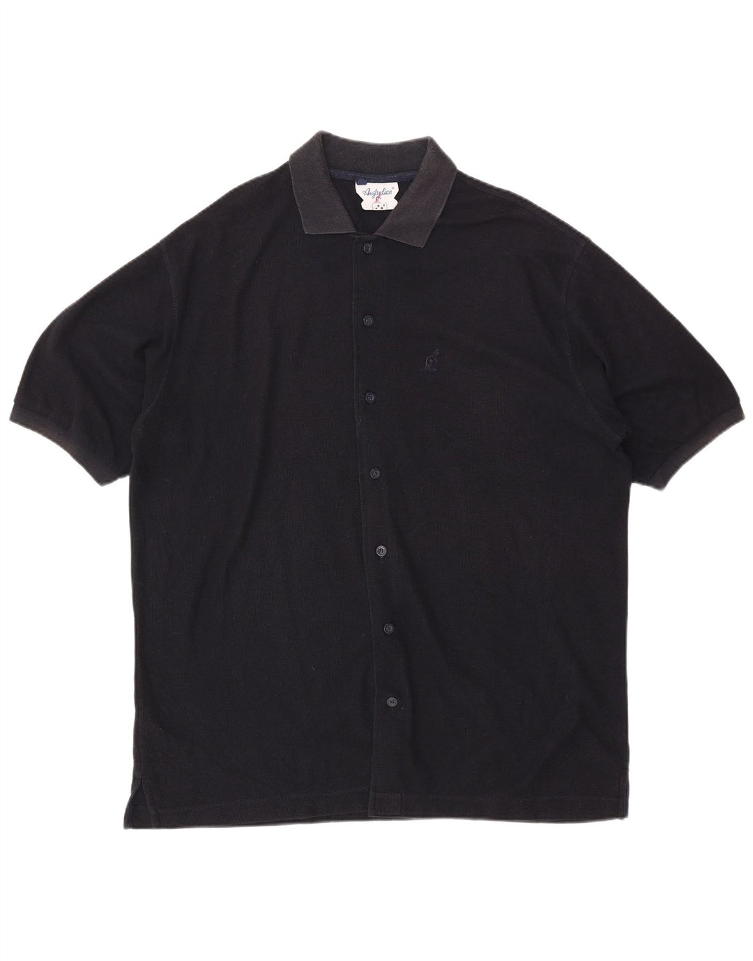 AUSTRALIAN L'ALPINA Camisa Manga Corta Hombre IT 54 XL Azul Marino Algodón