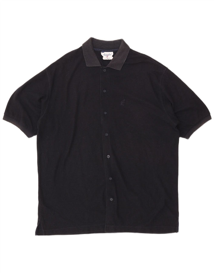 AUSTRALIAN L'ALPINA Camisa Manga Corta Hombre IT 54 XL Azul Marino Algodón