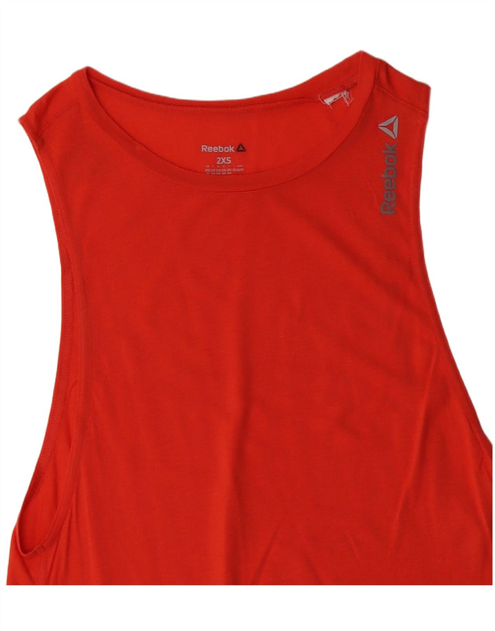 REEBOK Top sin mangas gráfico para mujer UK 0/2 2XS Naranja