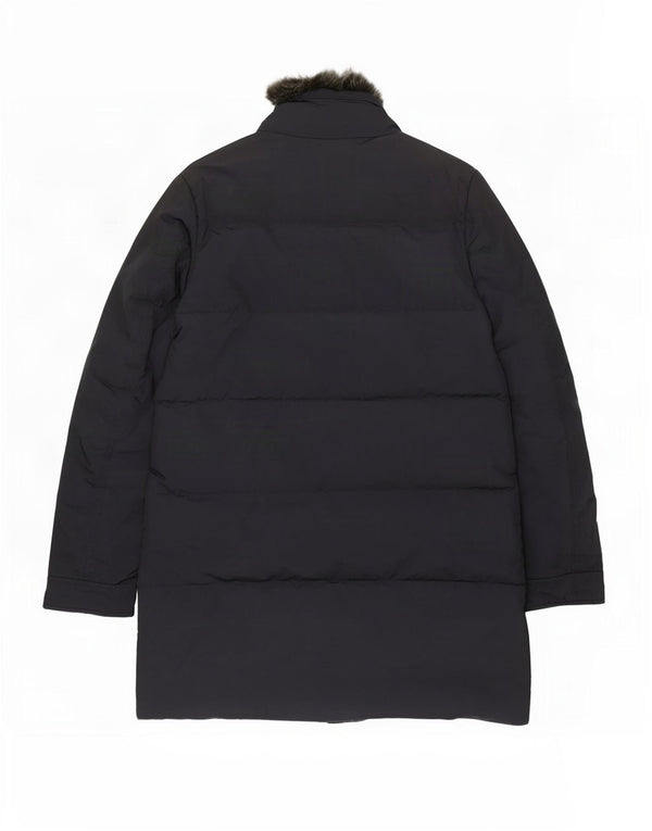 Woolrich Abrigo acolchado para hombre UK 38 Medio Azul marino Poliéster