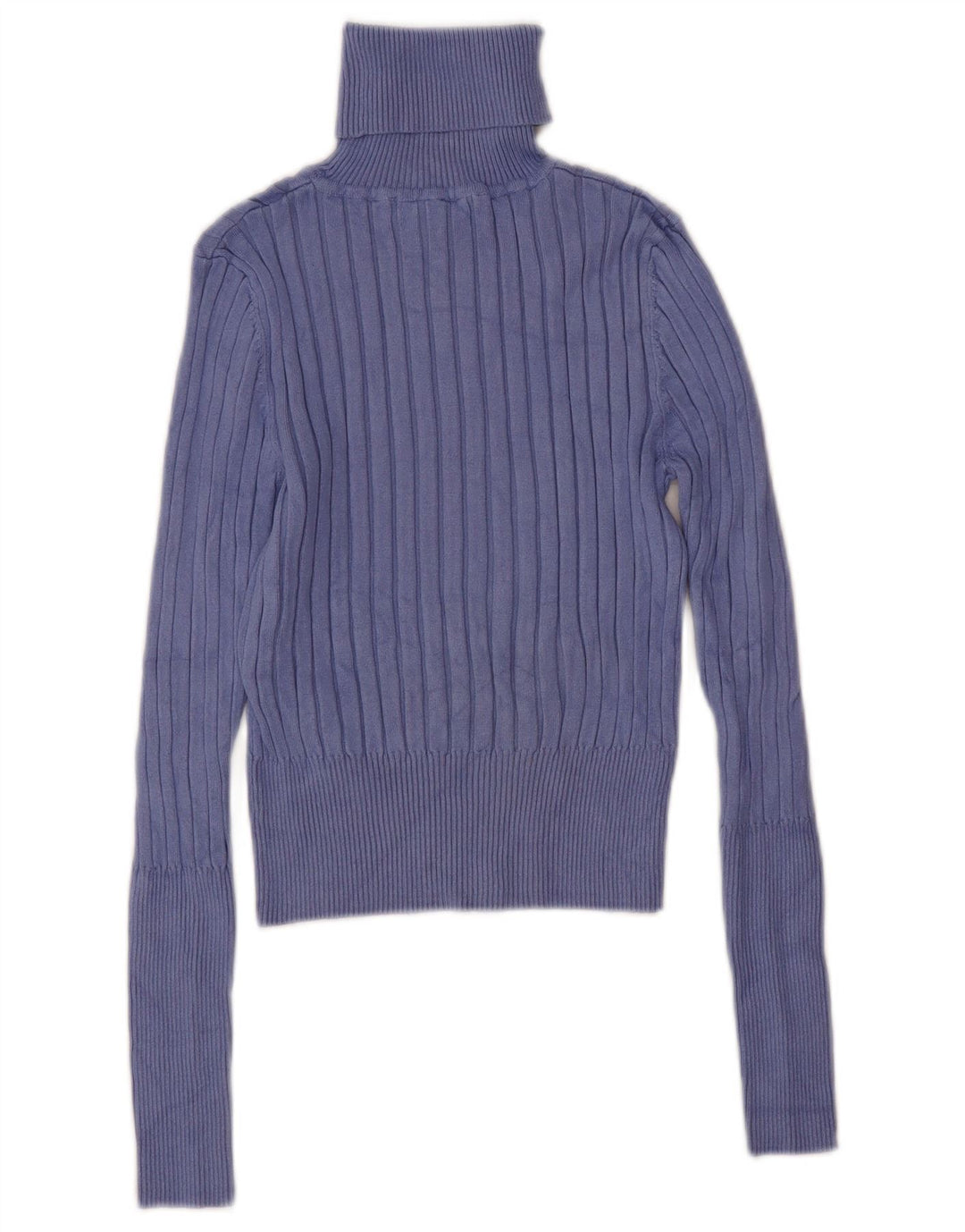 Zara Mujer Crop Oversize Roll Neck Jumper Sweater UK 12 Medio Púrpura