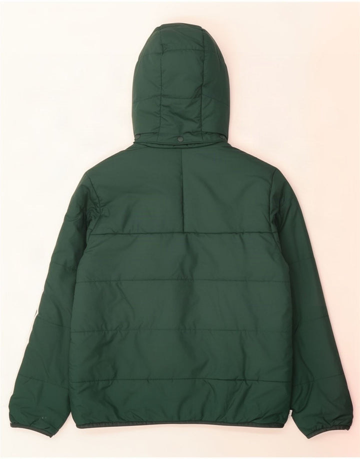 Adidas Chaqueta acolchada con capucha para niño 10-11 años Verde Poliéster