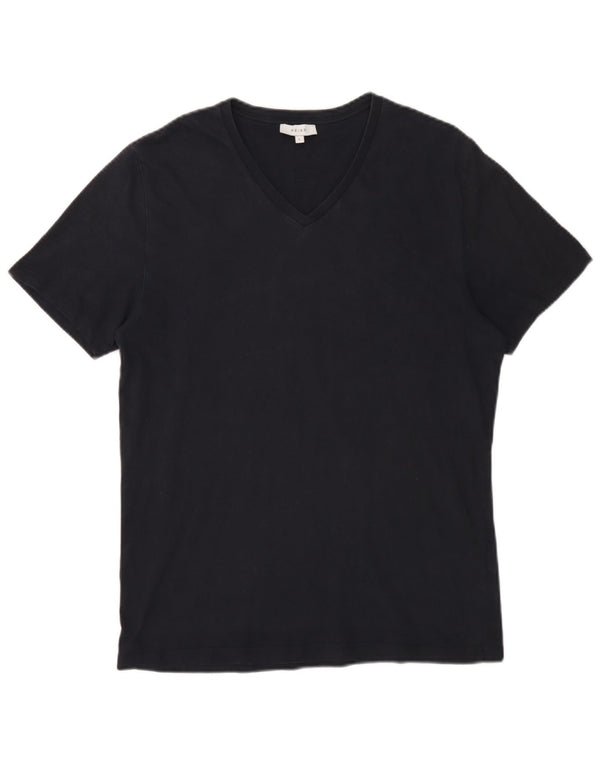 Reiss Camiseta para mujer Top UK 46 Large Azul marino Algodón