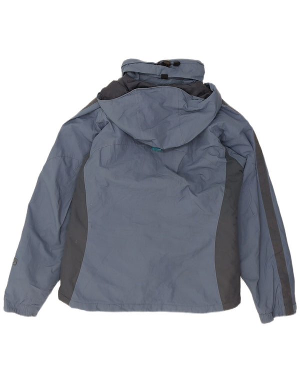 Columbia Chaqueta cortavientos con capucha para mujer UK 44 Azul medio Colorblock