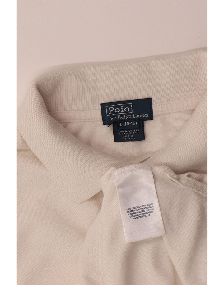 POLO RALPH LAUREN Polo gráfico para niño 14-15 años Grande Algodón blanco