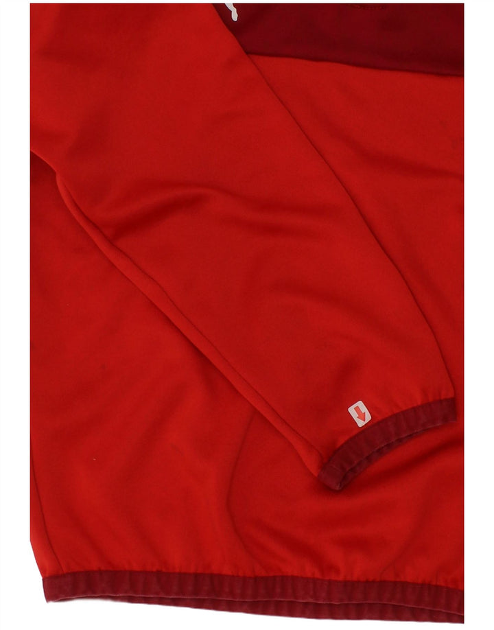 Puma - Chándal con cremallera y cuello para niños, color rojo, 7-8 años
