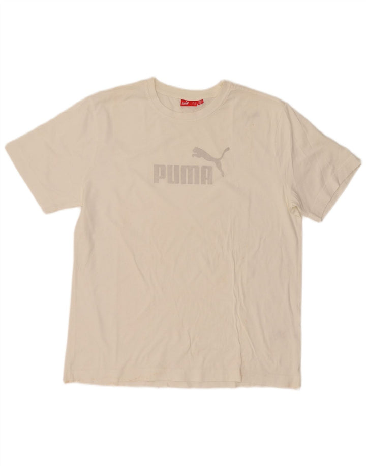 Puma - Camiseta gráfica para hombre, talla grande, color blanco