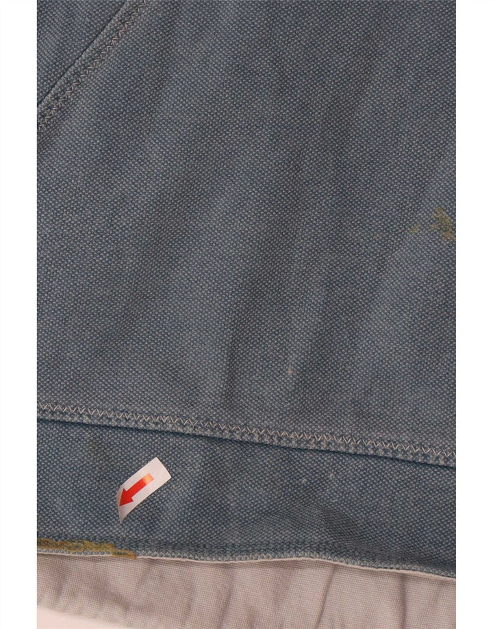 Sudadera con cuello y botones para hombre de Fat Face, jersey de algodón azul grande