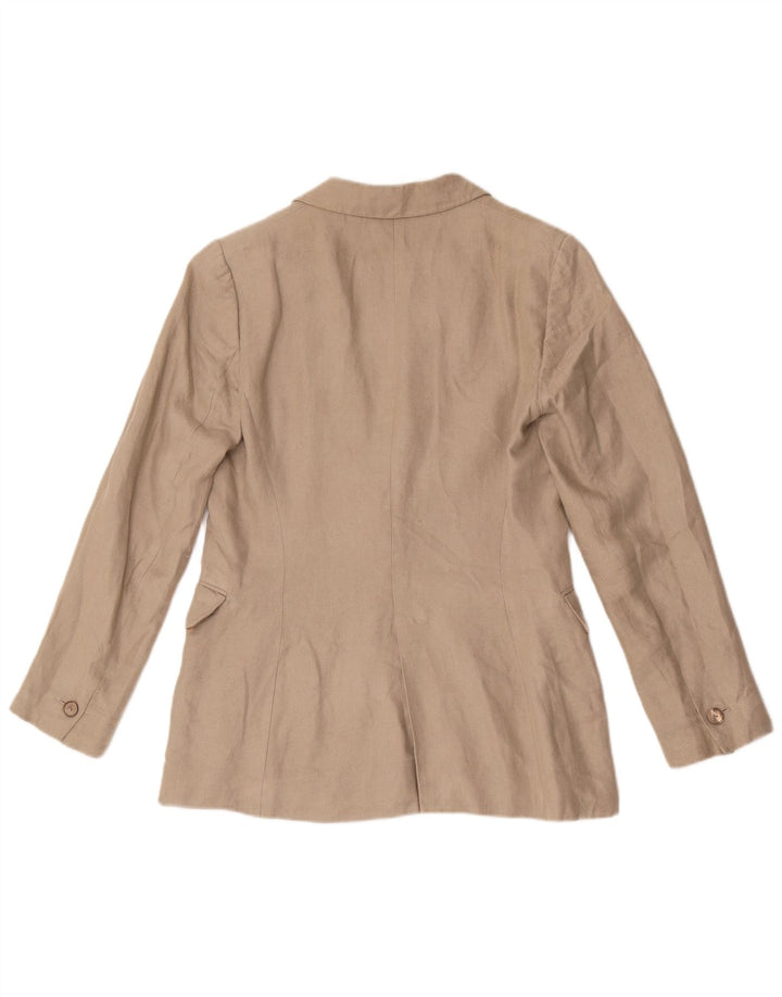 Massimo Dutti Chaqueta Blazer De 1 Botón Mujer EU 38 Small Gris Lino